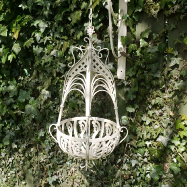 Cream Hanging Basket