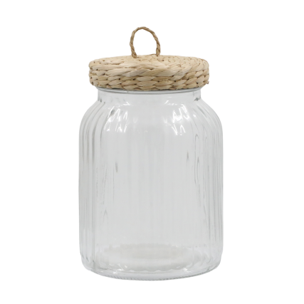 Storage Jar with Wicker Lid