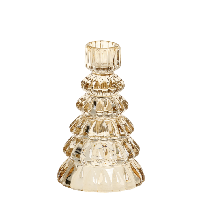 Glass Festive Candle Holder