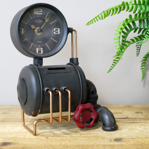 Pipe Clock & Money Bank