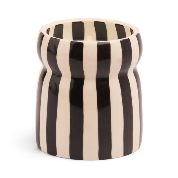 Lava Stone Black Striped Candle