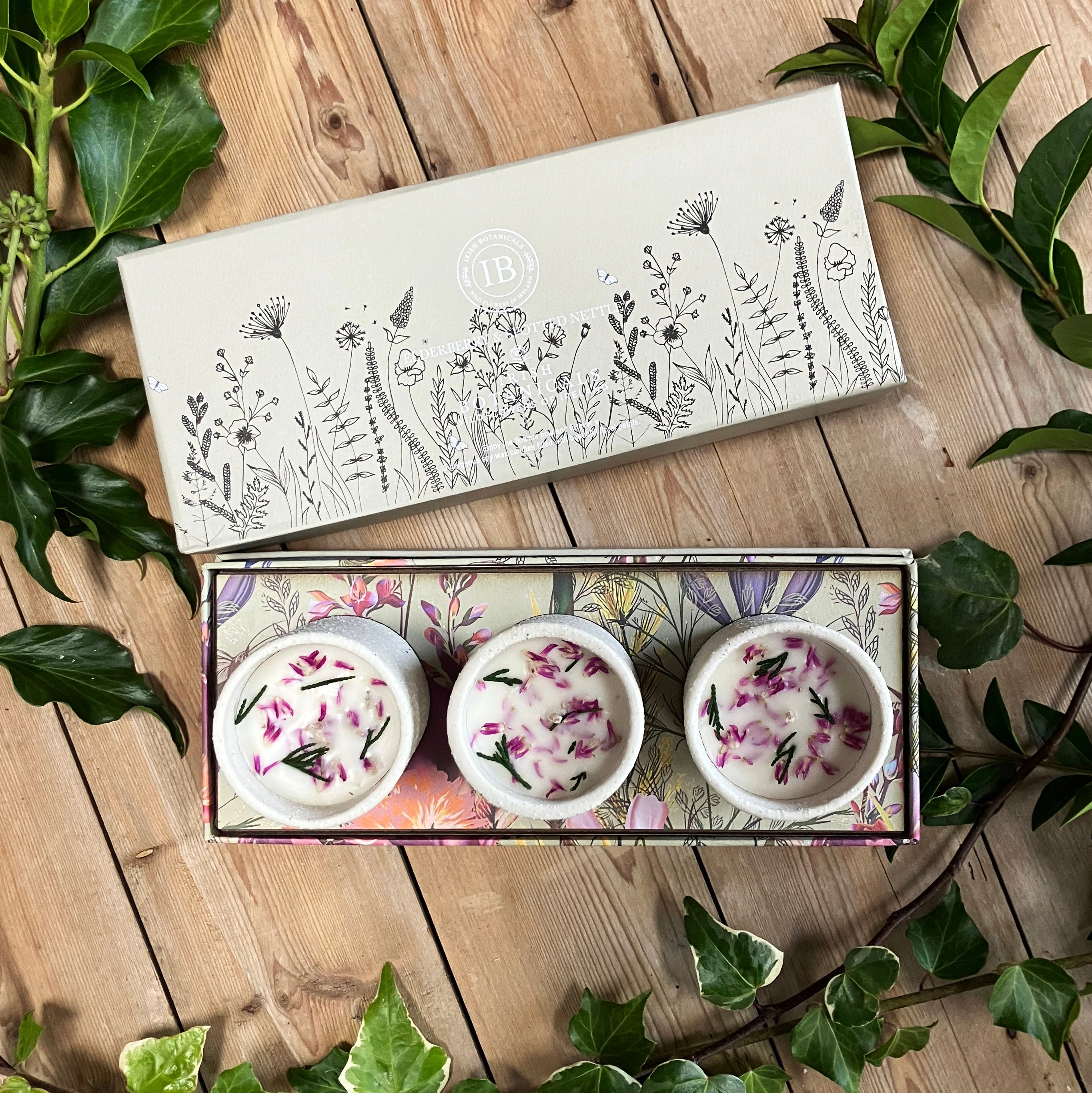 Elderberry & Spotted Nettle Trio Candle Set