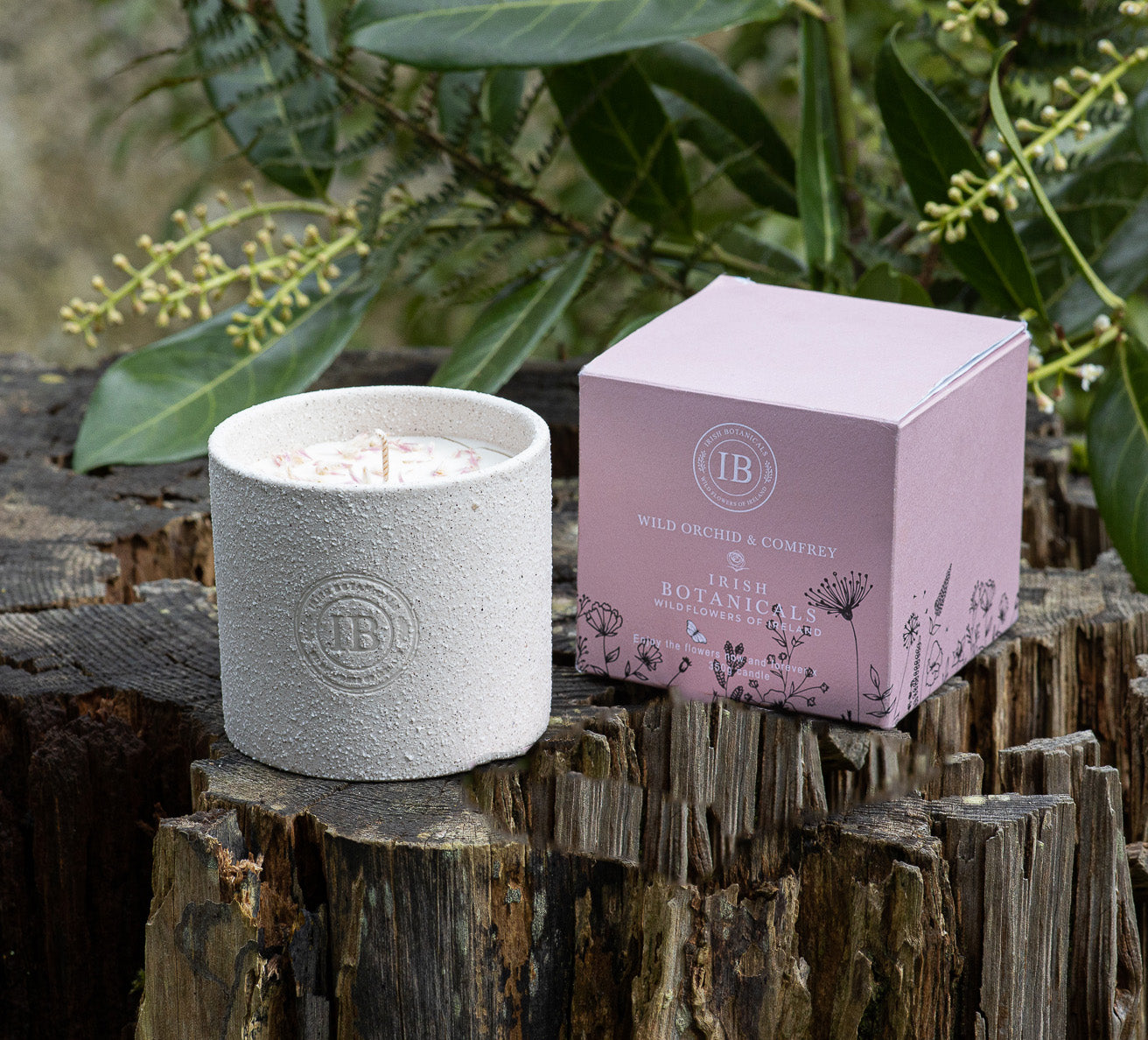 Wild Orchid & Comfrey Ceramic Candle