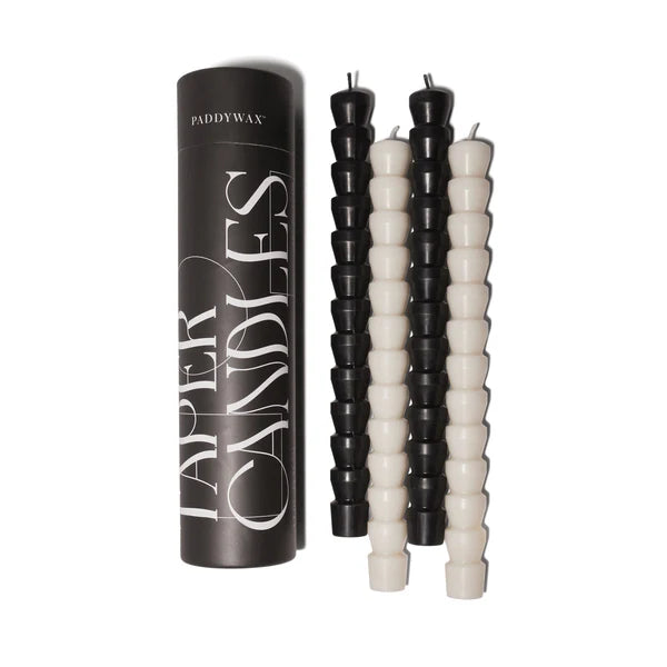 Taper Candle Set Black & White
