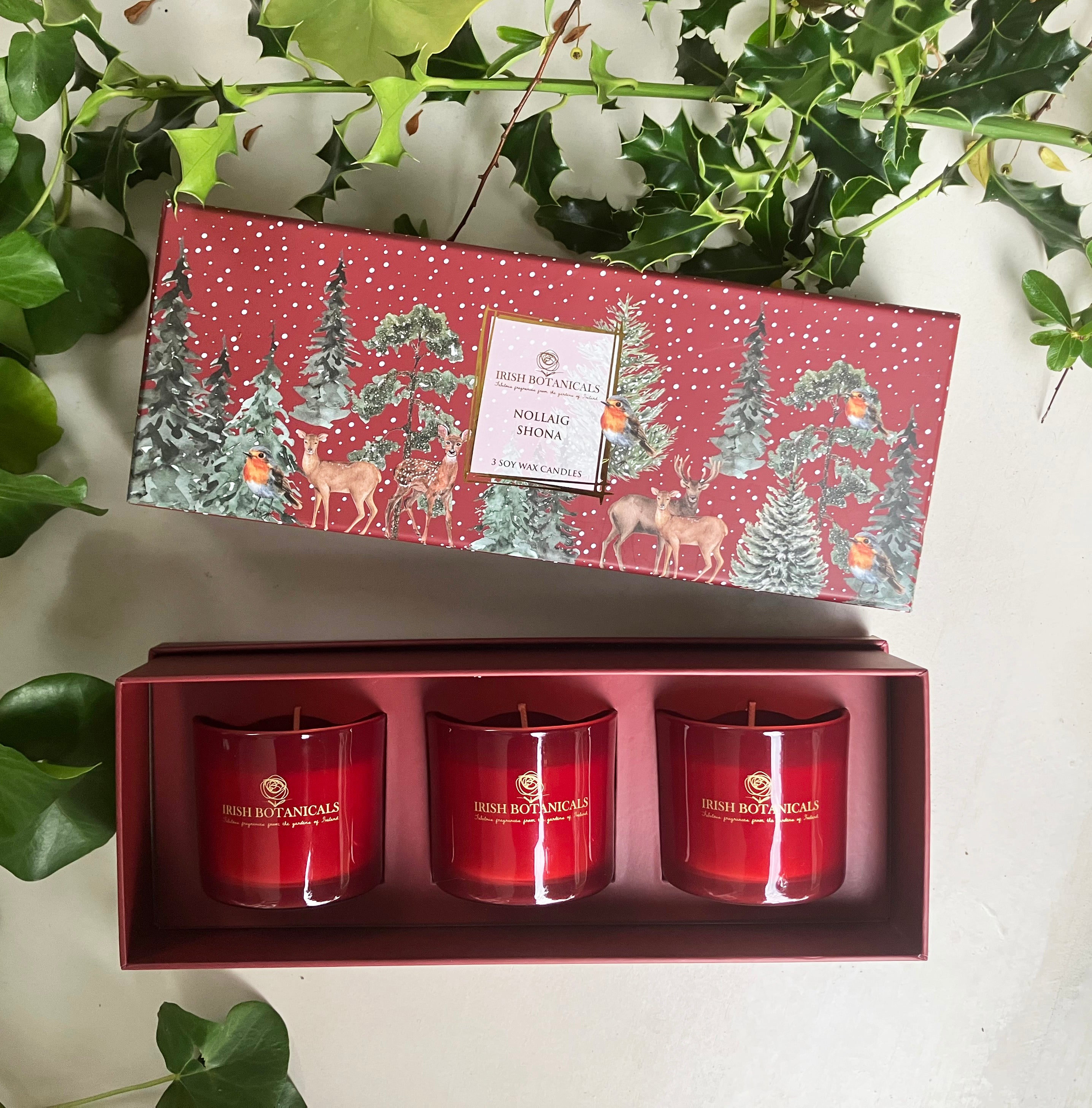 Nollaig Shona Trio Candle Set