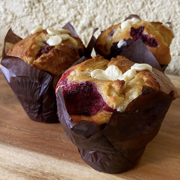 Raspberry & White Chocolate Muffin