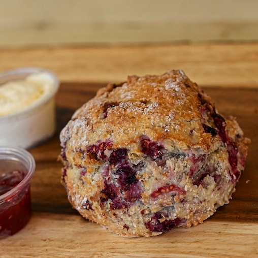 Raspberry & Coconut Scone (V)